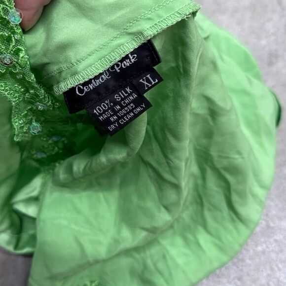 Vintage y2k retro 100% silk lace sequin babydoll cami - Picture 6 of 6